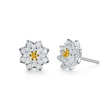 Earrings Flower silver 925 different colors