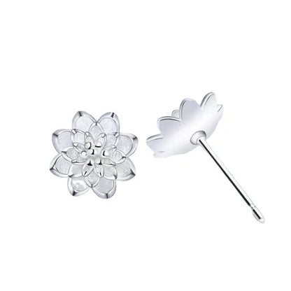 Earrings Flower silver 925 different colors