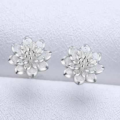 Earrings Flower silver 925 different colors