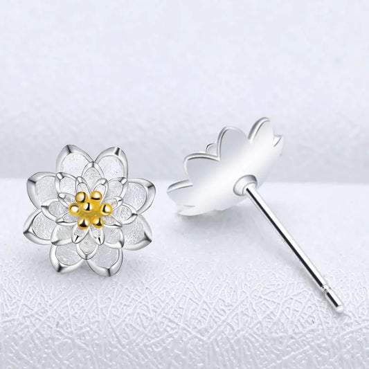 Earrings Flower silver 925 different colors