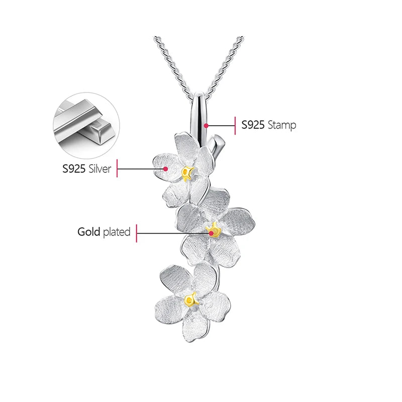 Necklace for Ladies Lotus silver 925