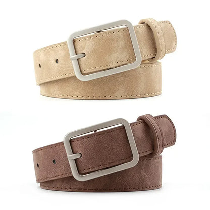 Women's leather belts different colors