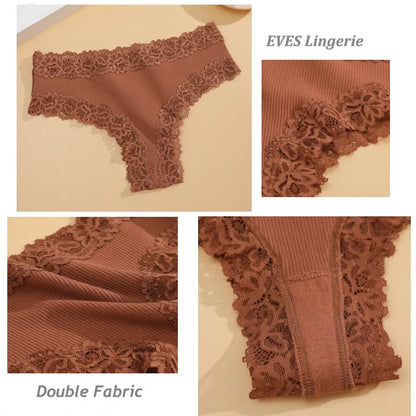 Women's panties with lace various variants