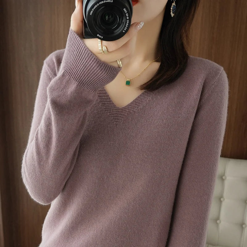 Women's cashmere pullover different colors