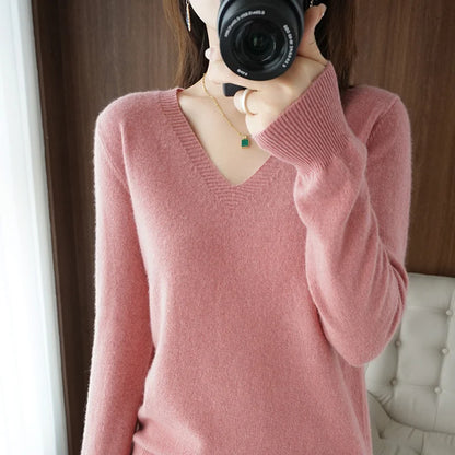 Women's cashmere pullover different colors