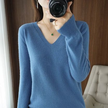 Women's cashmere pullover different colors