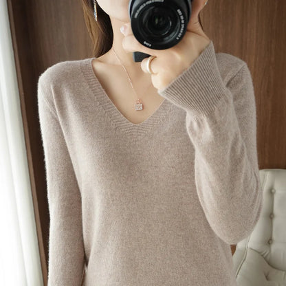 Women's cashmere pullover different colors