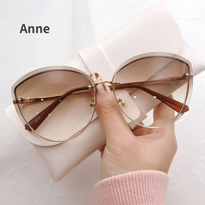 Women's frameless sunglasses different colors